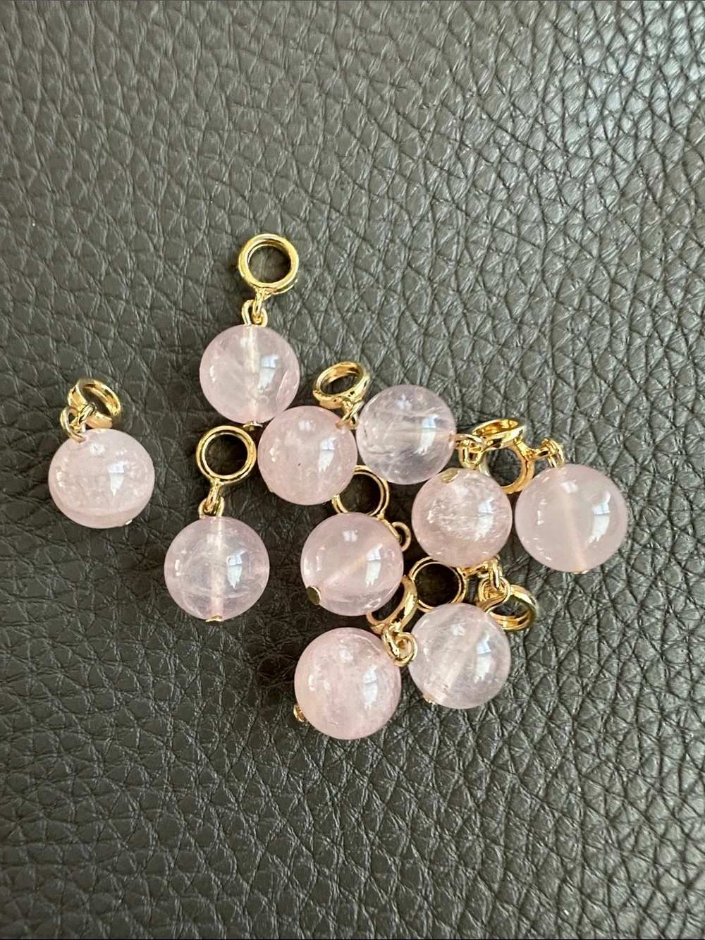Vintage 10 Pieces of Rose Quartz Earrings Bundle